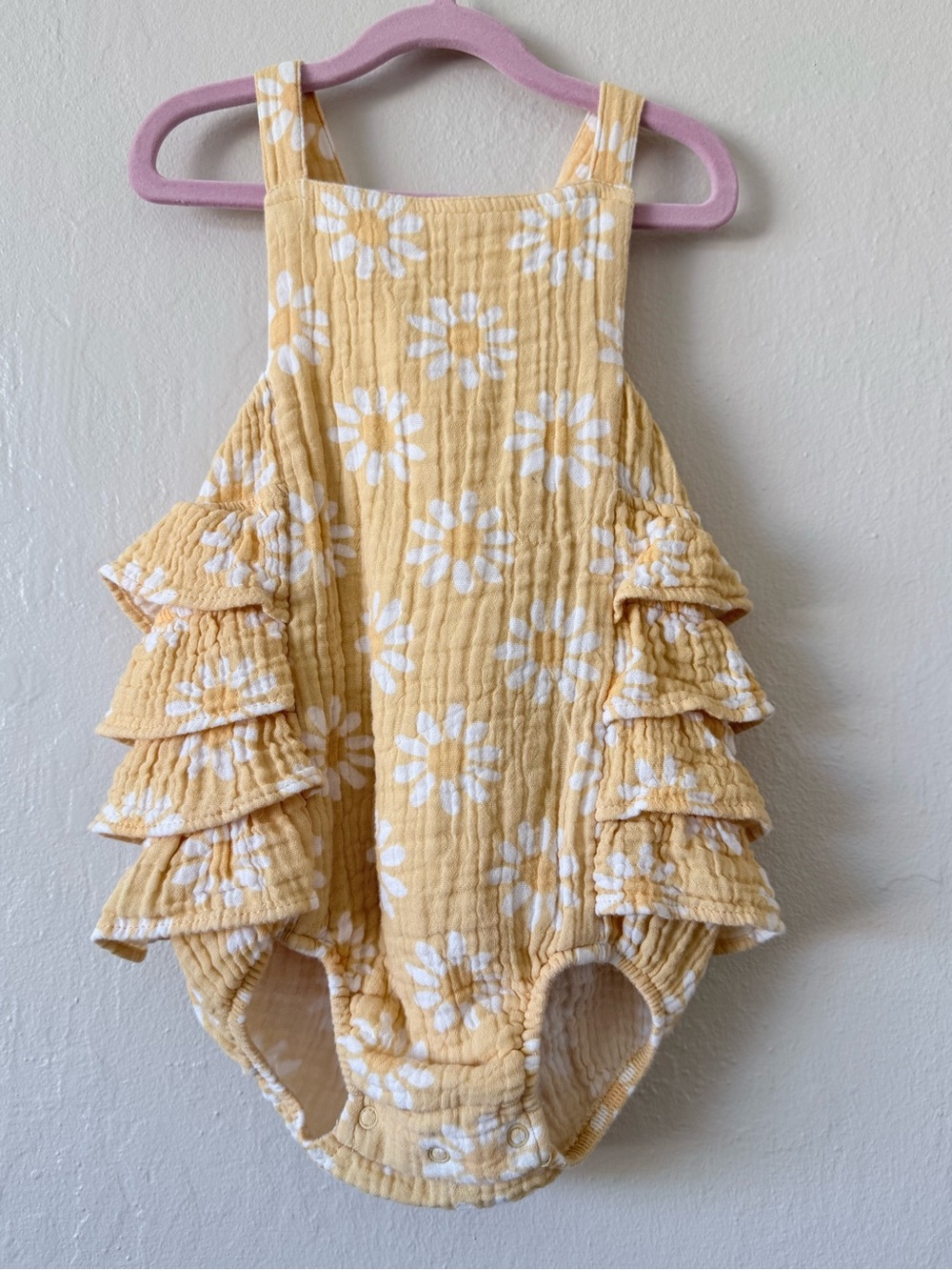 Angel Dear Yellow Daisy Ruffle Romper